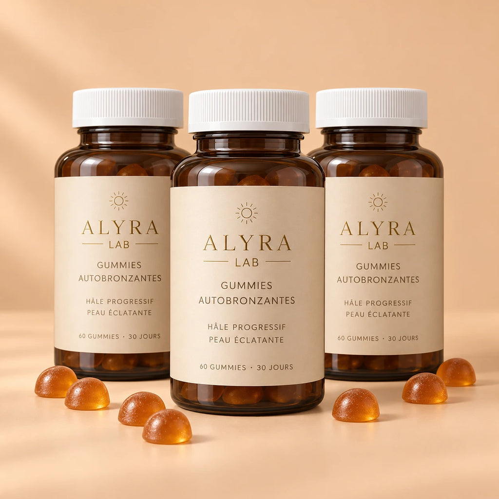 Cure de 3 mois : trois flacons de Gummies Autobronzantes Alyra Lab